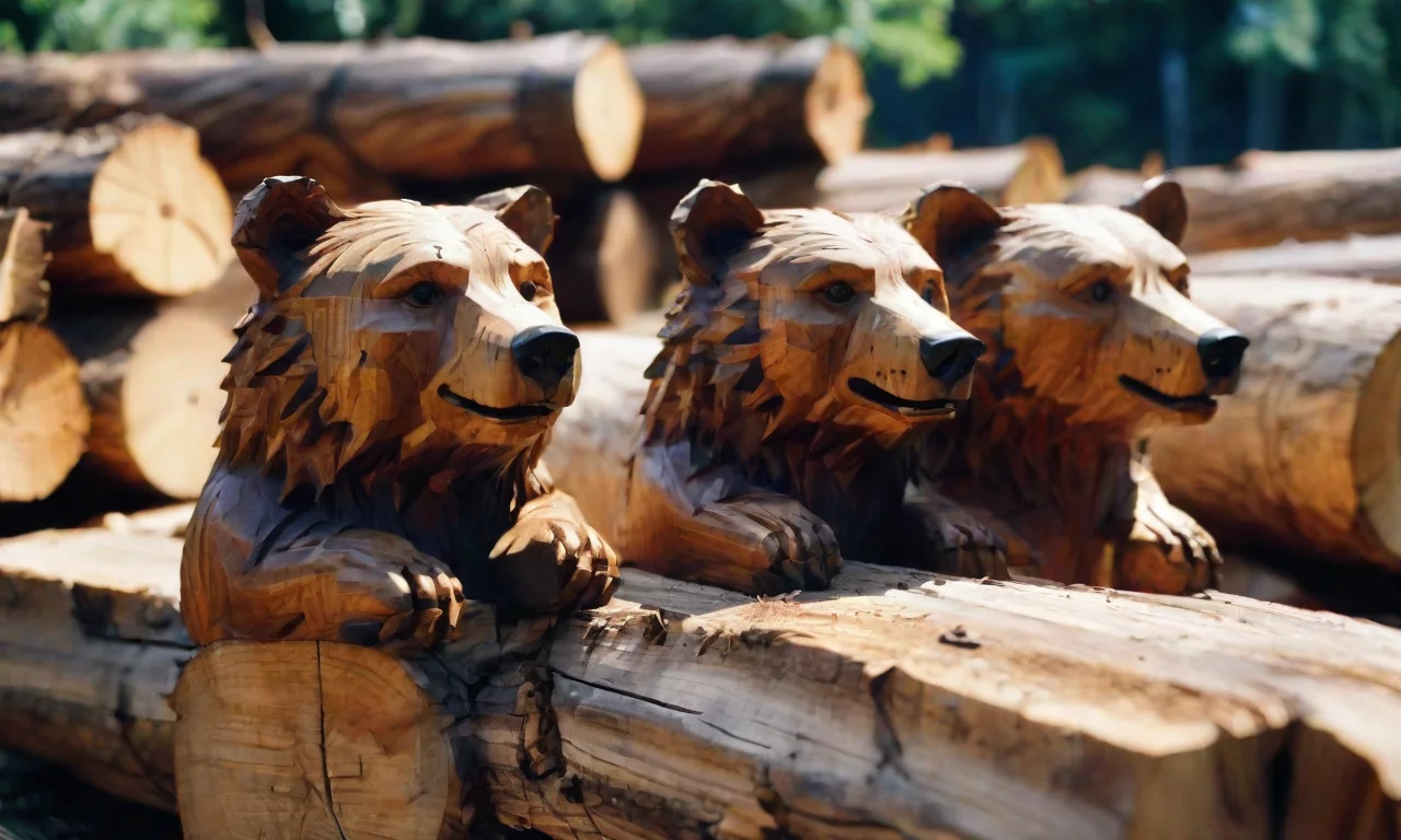 Chainsaw Carved Bears: 2-Stroke Engine Output