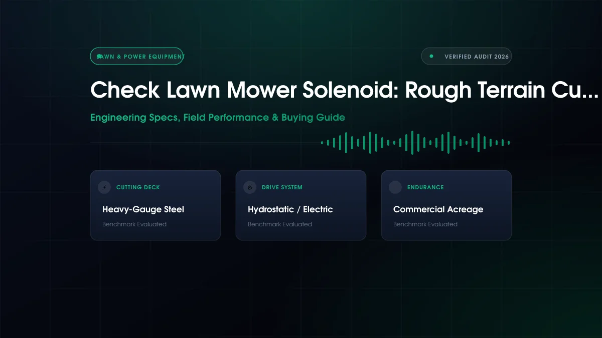 Check Lawn Mower Solenoid: Rough Terrain Cut Compared