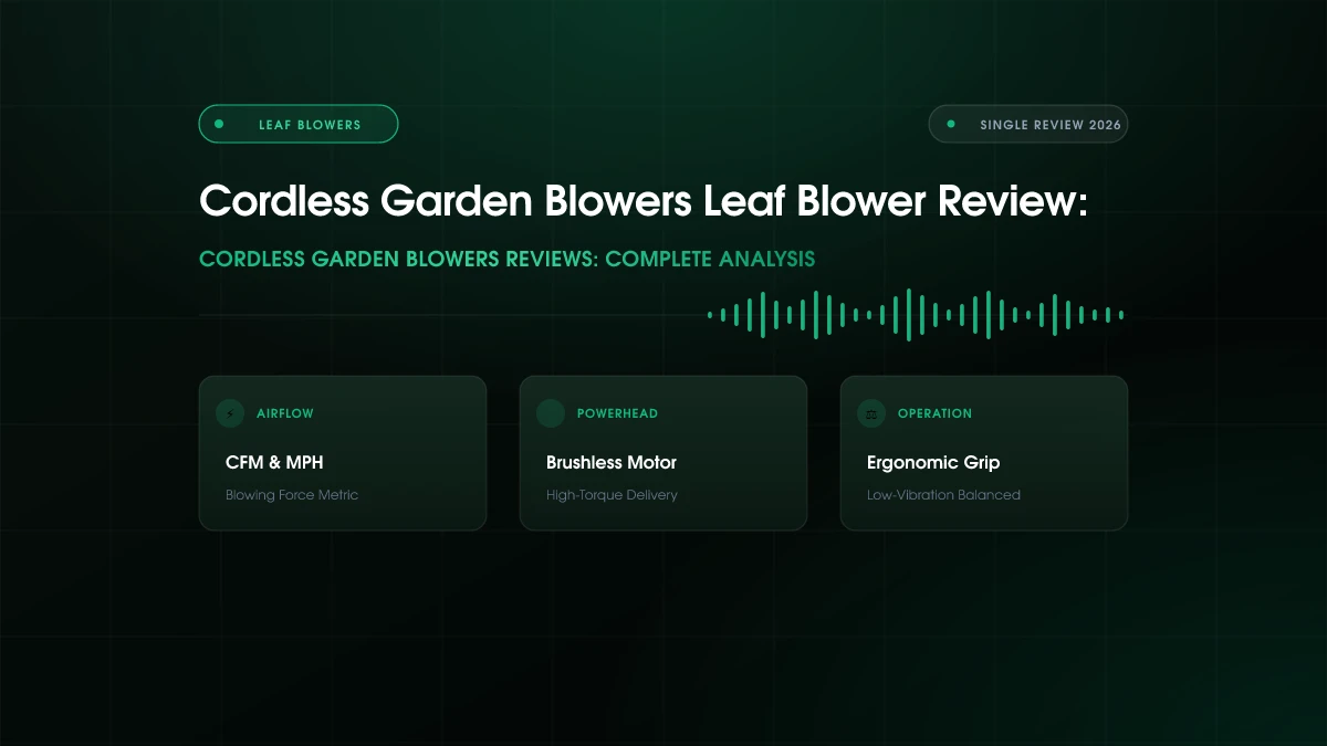 Cordless Garden Blowers Leaf Blower Review (2026)