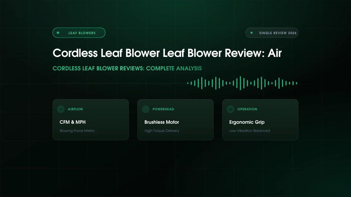 Cordless Leaf Blower Leaf Blower Review: Airflow & Specs (2026)