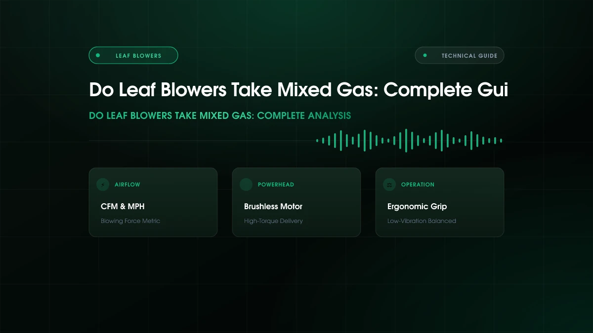 Do Leaf Blowers Take Mixed Gas: Complete Guide (2026)