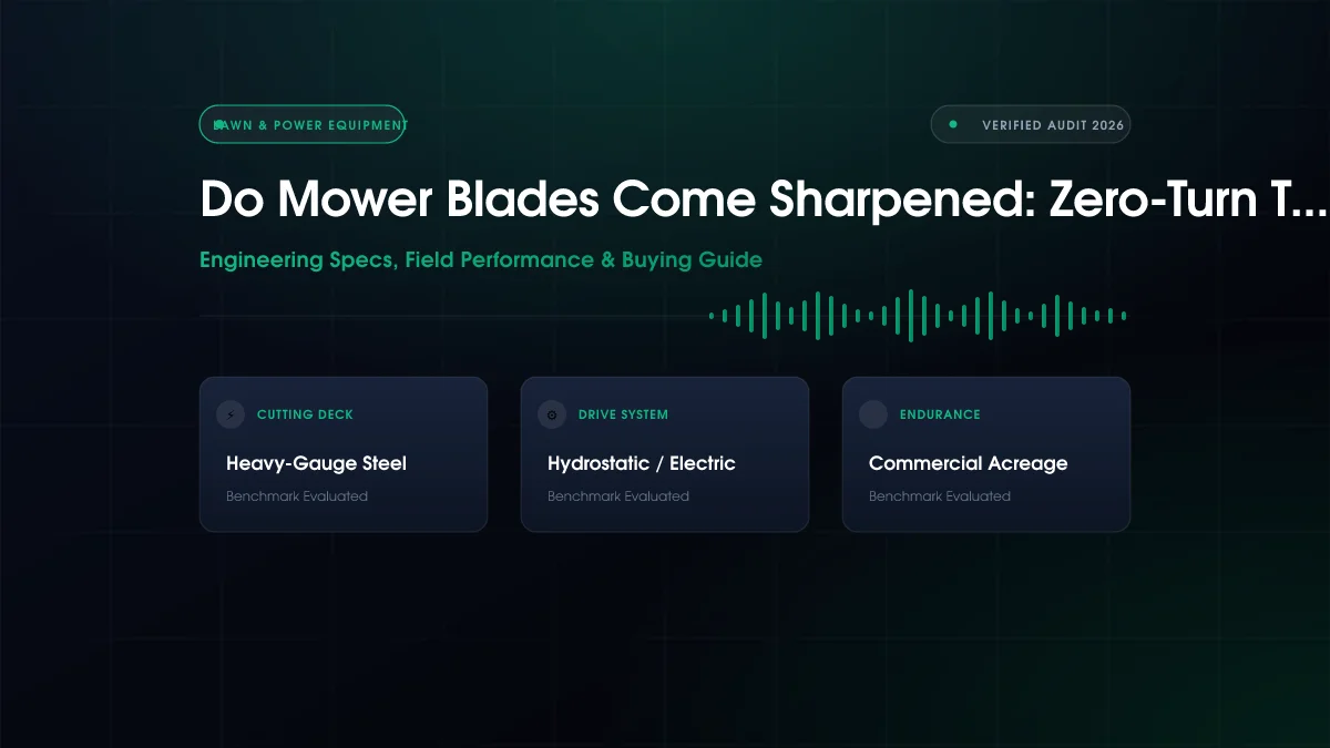 Do Mower Blades Come Sharpened: Zero-Turn Turning Guide