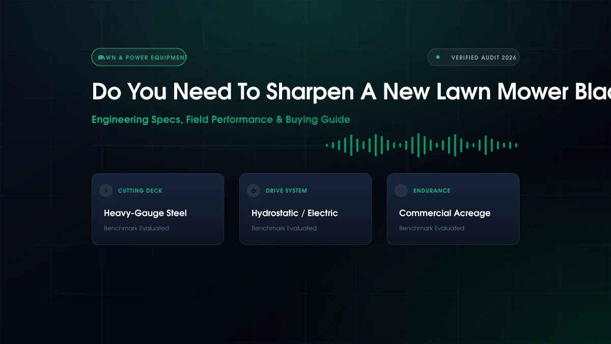 Do You Need To Sharpen A New Lawn Mower Blade (2026)