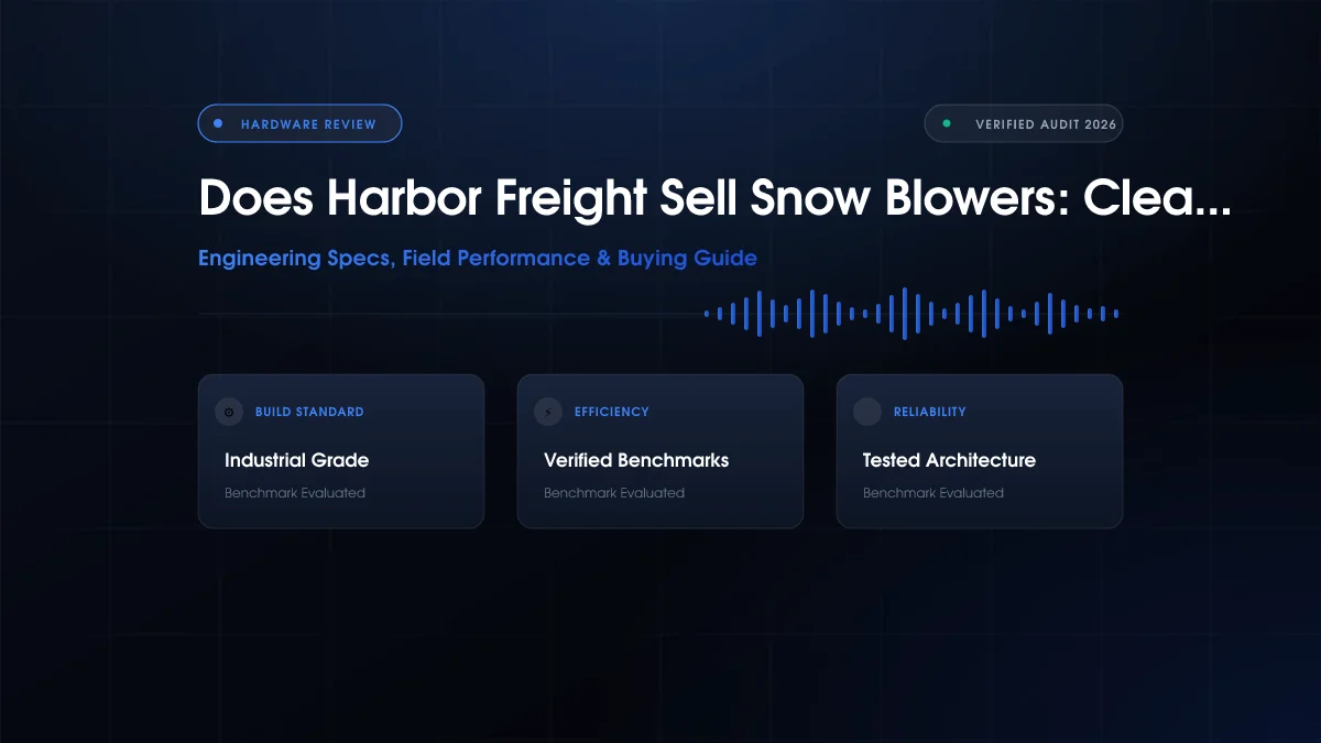 Does Harbor Freight Sell Snow Blowers: Clean Compared (2026)