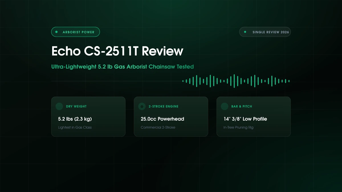 Echo CS-2511T Review: Ultra-Lightweight Arborist Chainsaw
