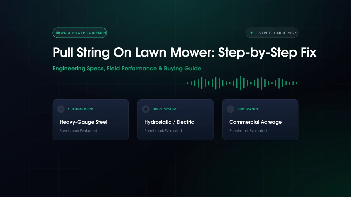 Pull String On Lawn Mower: Step-by-Step Fix (2026)