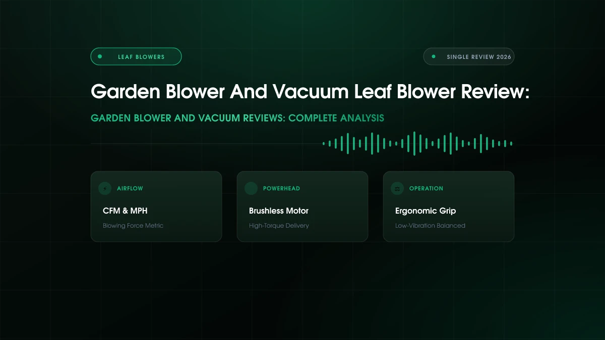 Garden Blower and Vacuum Leaf Blower Review (2026)
