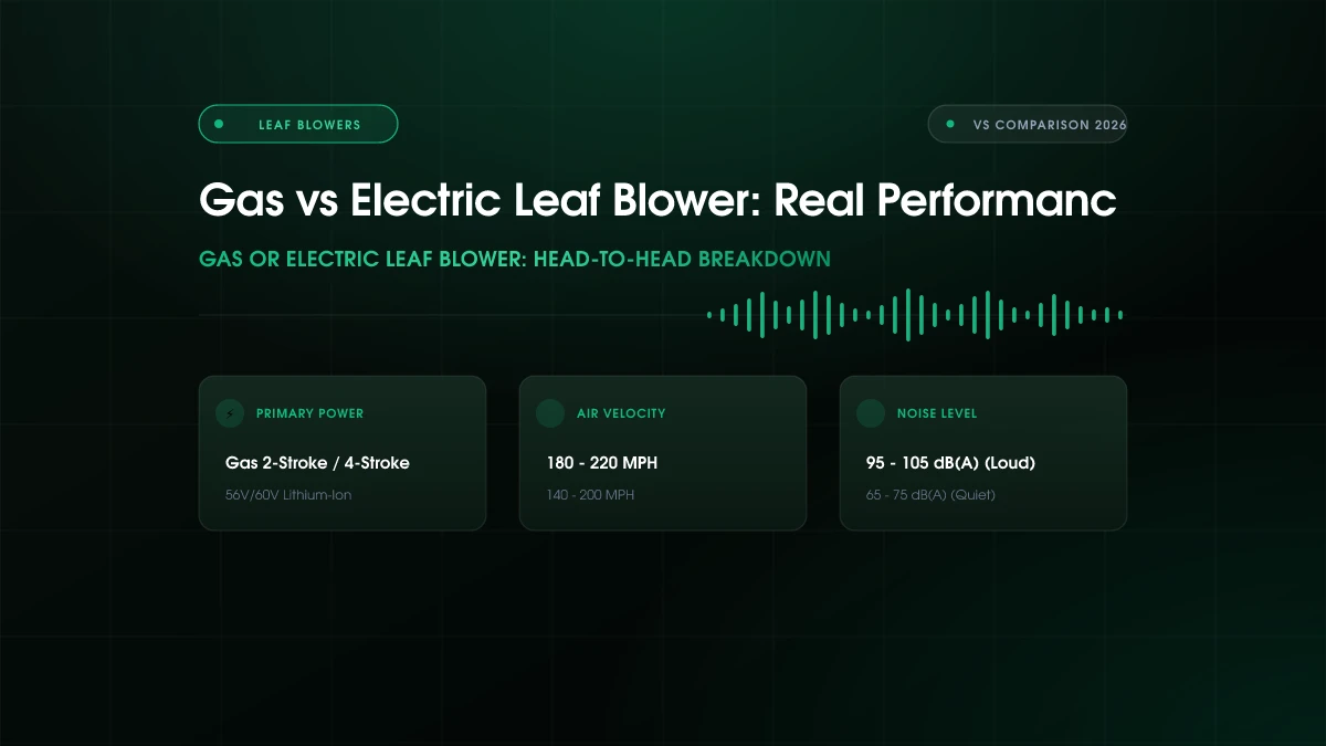 Gas vs Electric Leaf Blower: Real Performance Compared (2026)
