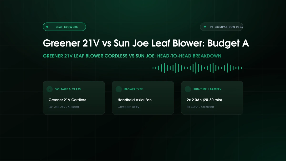 Greener 21V vs Sun Joe Leaf Blower: Budget Airflow Compared