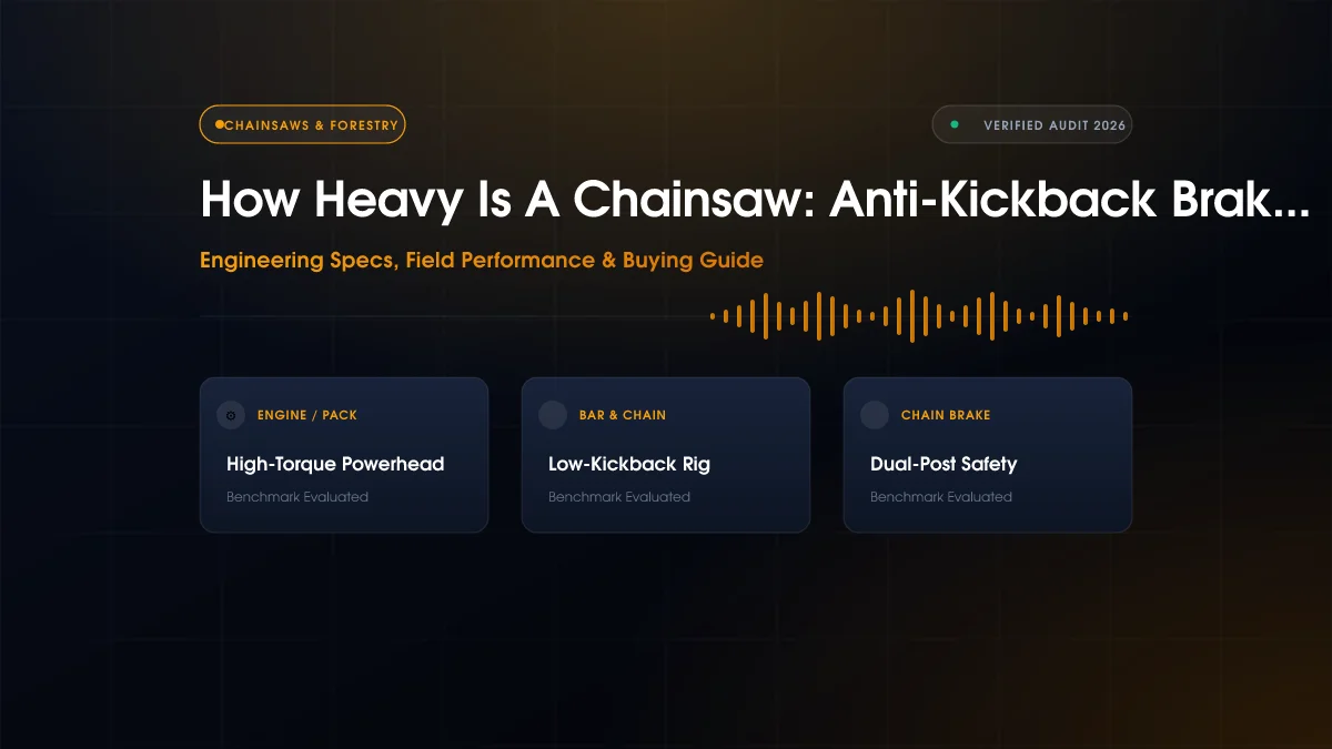 How Heavy Is A Chainsaw: Anti-Kickback Brake Compared