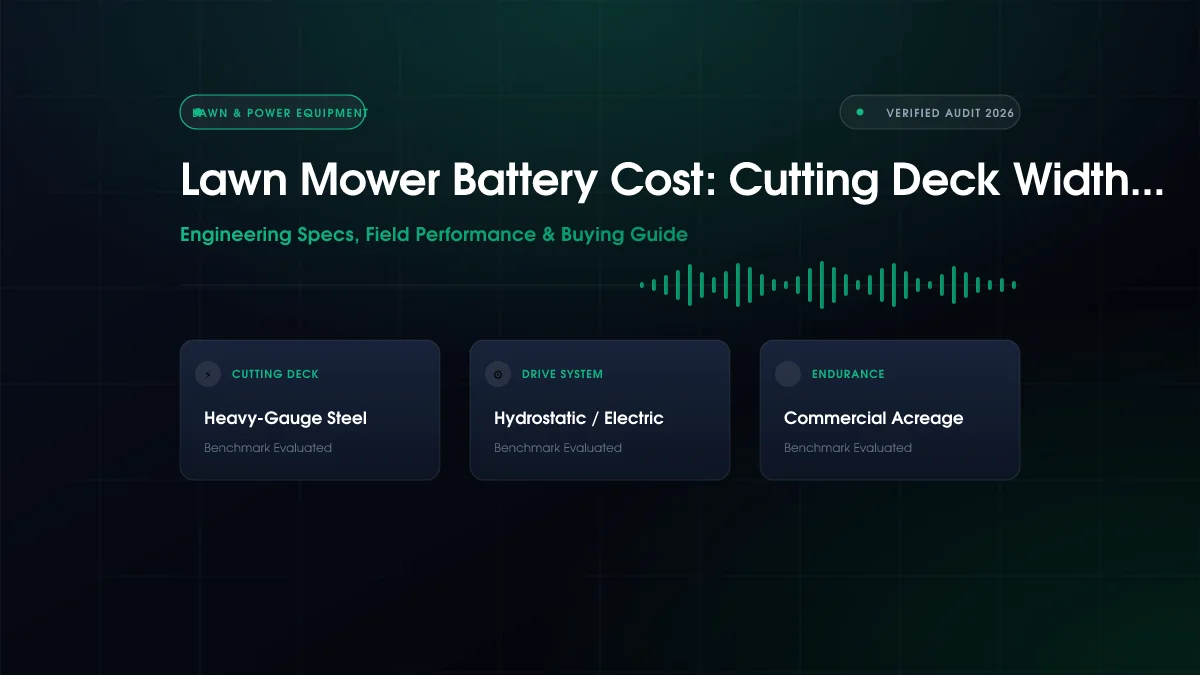 Lawn Mower Battery Cost: Cutting Deck Width Compared