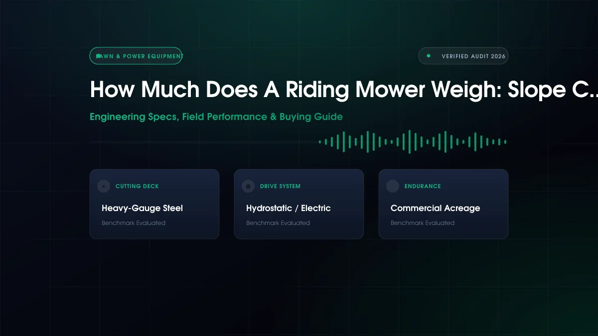 How Much Does A Riding Mower Weigh: Slope Compared (2026)