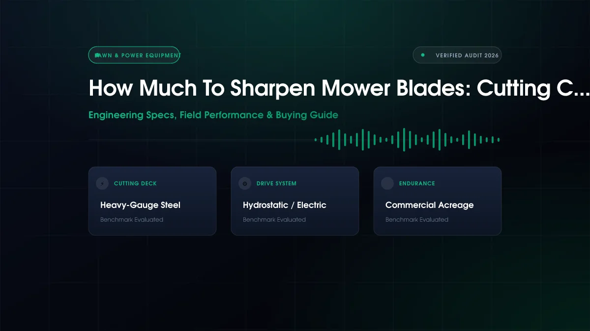 How Much To Sharpen Mower Blades: Cutting Compared (2026)