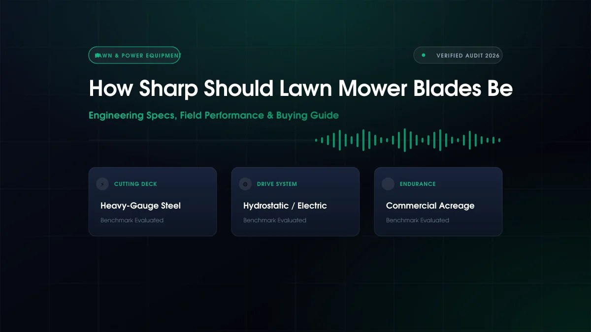 How Sharp Should Lawn Mower Blades Be?