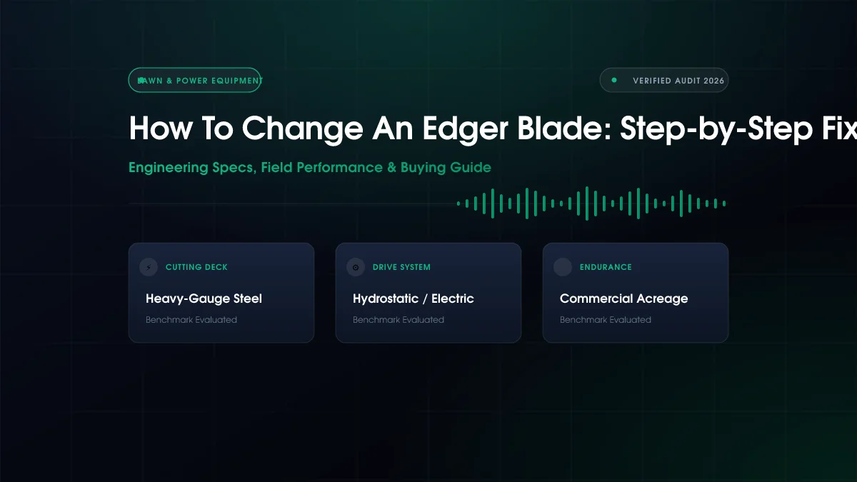 How To Change An Edger Blade: Step-by-Step Fix (2026)
