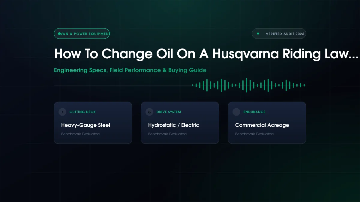 How To Change Oil On A Husqvarna Riding Lawn Mower