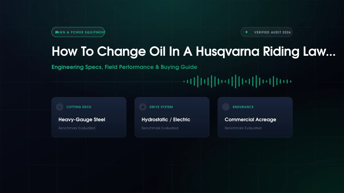 How To Change Oil In A Husqvarna Riding Lawn Mower