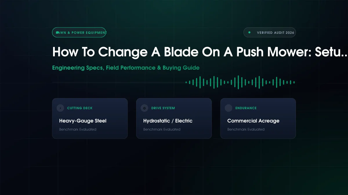 How To Change A Blade On A Push Mower: Setup Guide (2026)