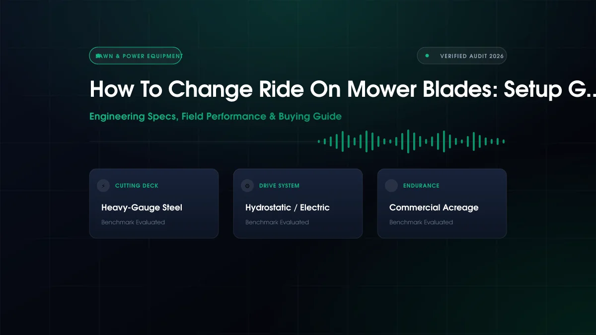 How To Change Ride On Mower Blades: Setup Guide (2026)