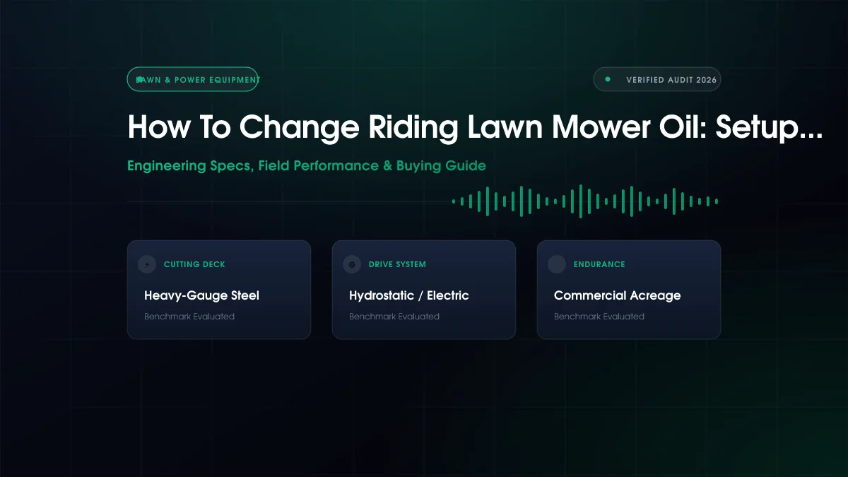 How To Change Riding Lawn Mower Oil: Setup Guide (2026)