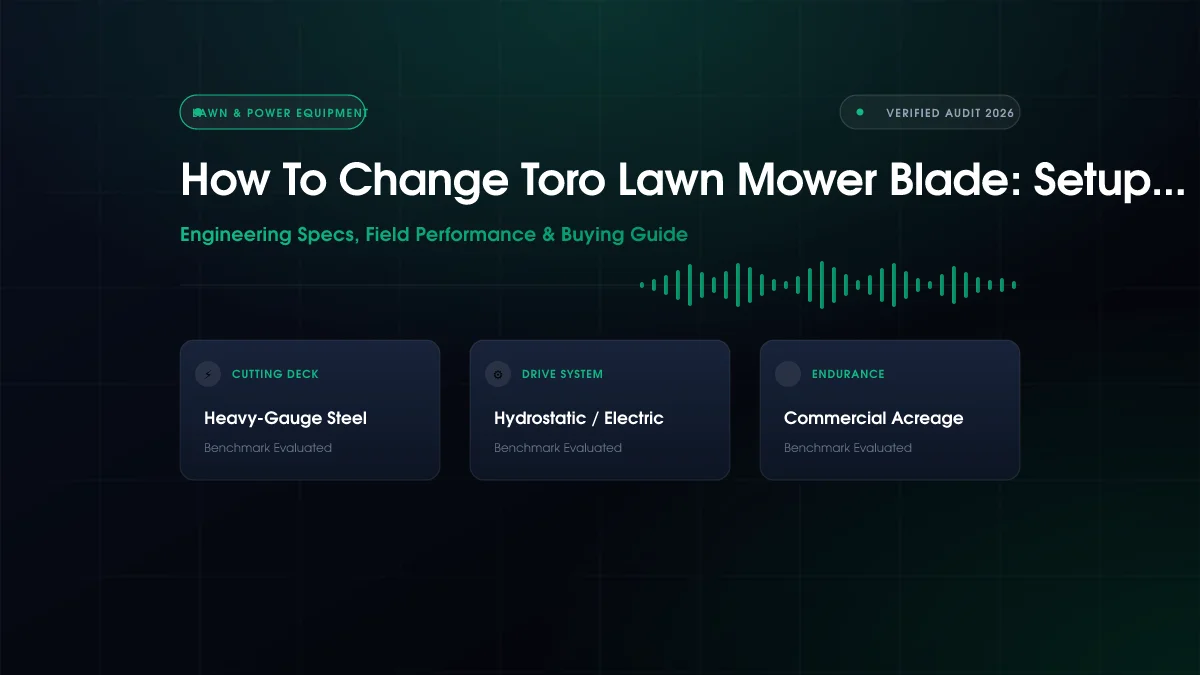 How To Change Toro Lawn Mower Blade: Setup Guide (2026)