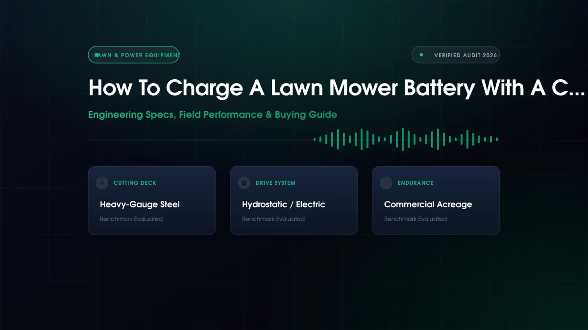 How To Charge A Lawn Mower Battery With A Charger