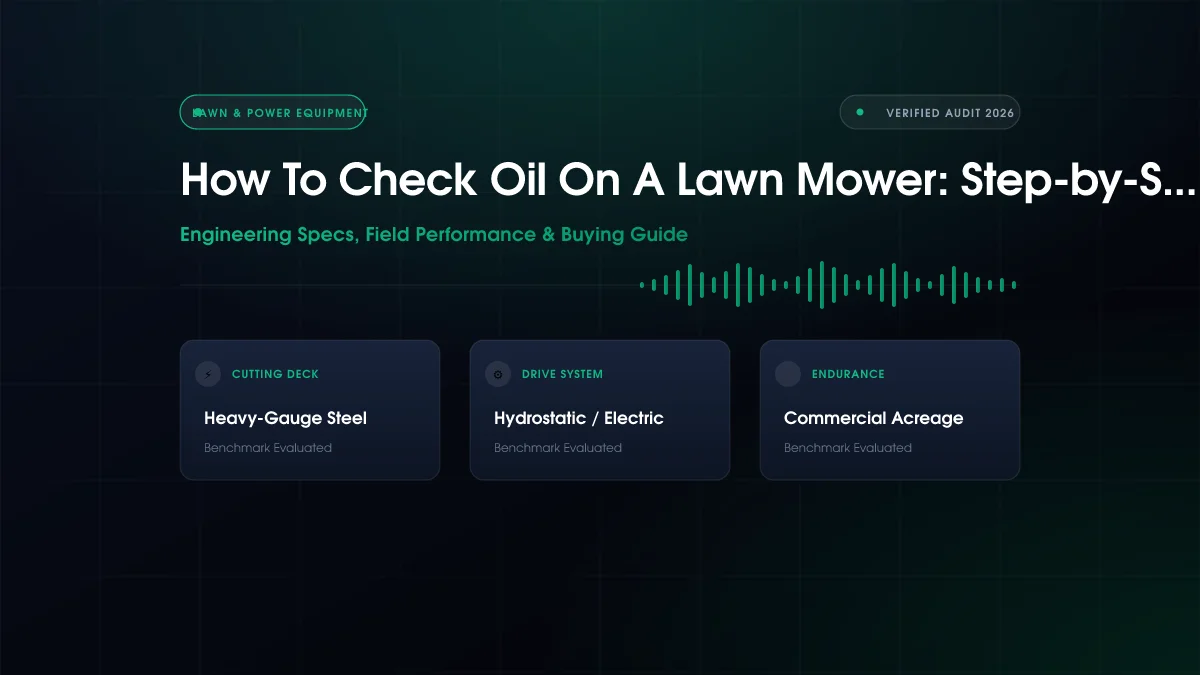 How To Check Oil On A Lawn Mower: Step-by-Step Fix (2026)