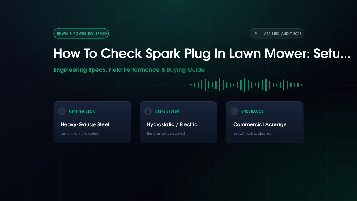 How To Check Spark Plug In Lawn Mower: Setup Guide (2026)