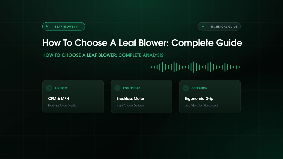 How To Choose A Leaf Blower: Complete Guide (2026)