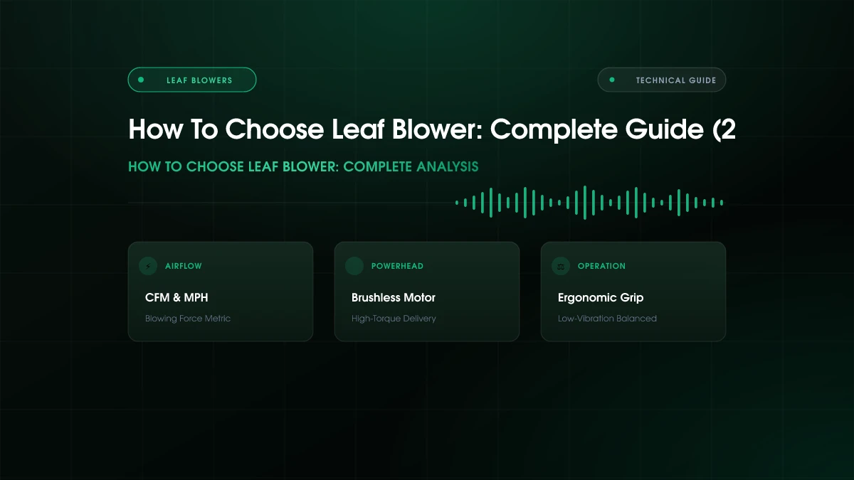 How To Choose Leaf Blower: Complete Guide (2026)