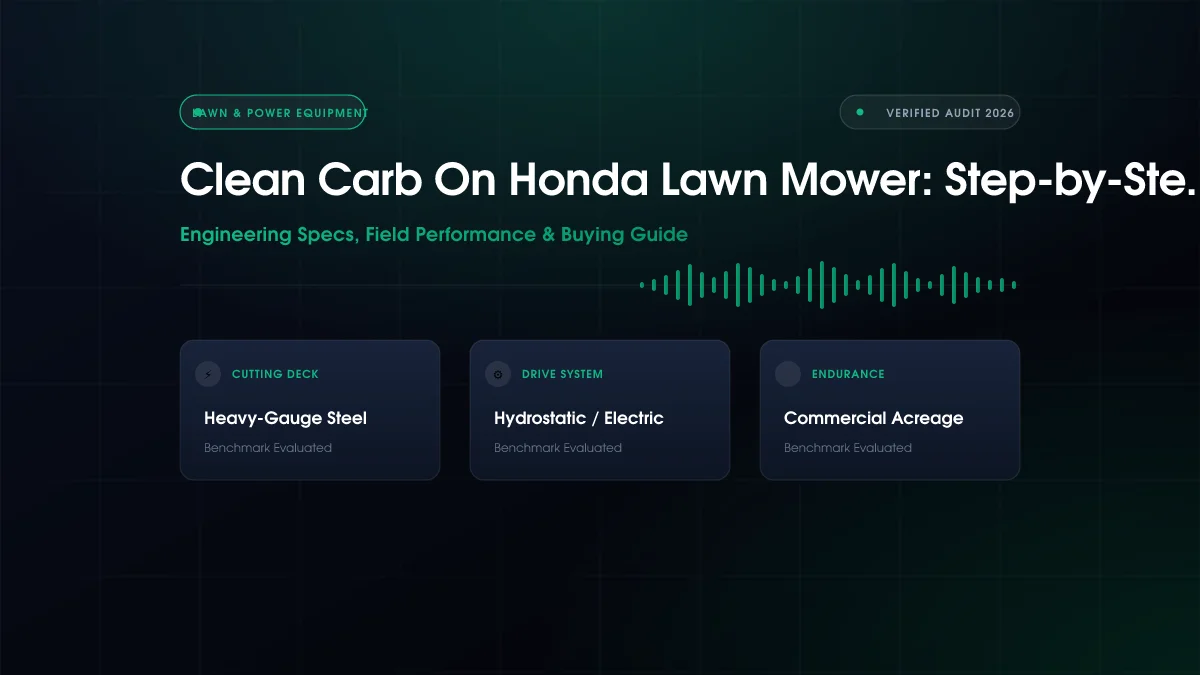 Clean Carb On Honda Lawn Mower: Step-by-Step Fix (2026)