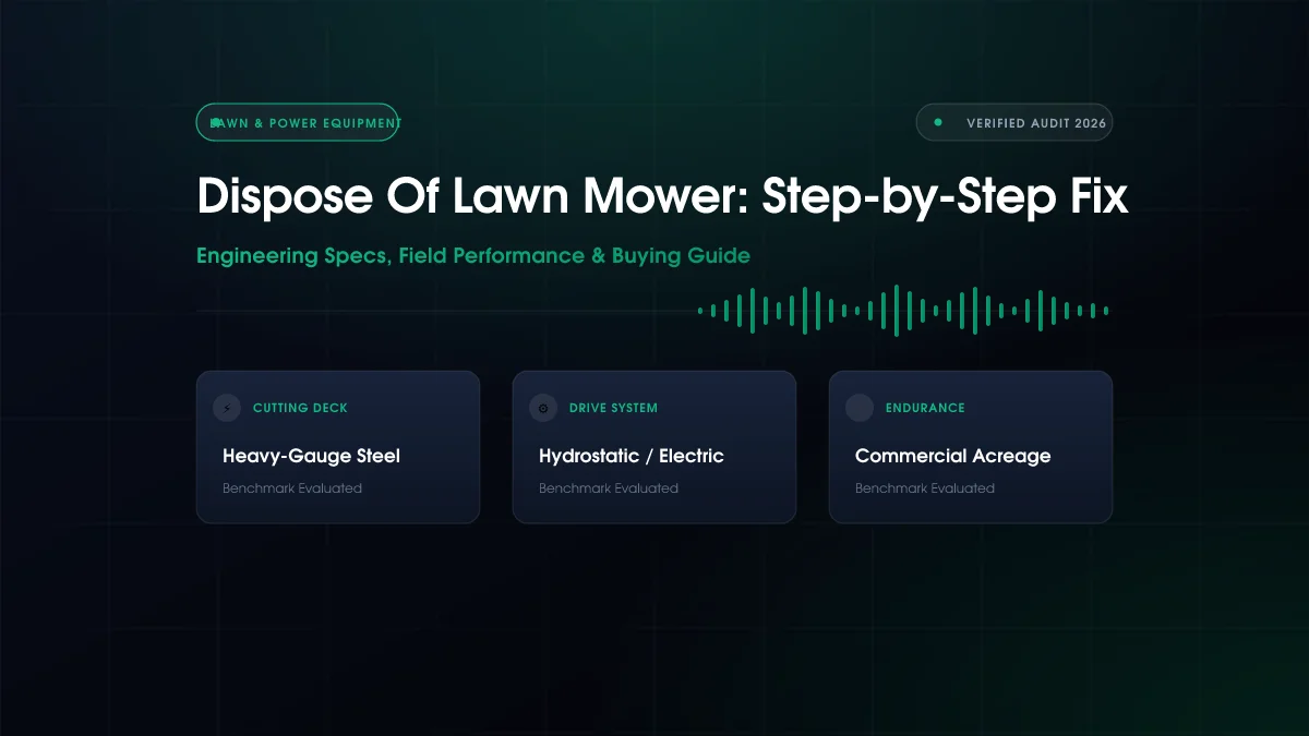 Dispose Of Lawn Mower: Step-by-Step Fix (2026)