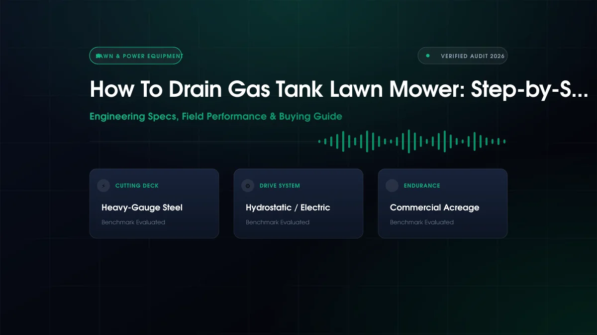 How To Drain Gas Tank Lawn Mower: Step-by-Step Fix (2026)