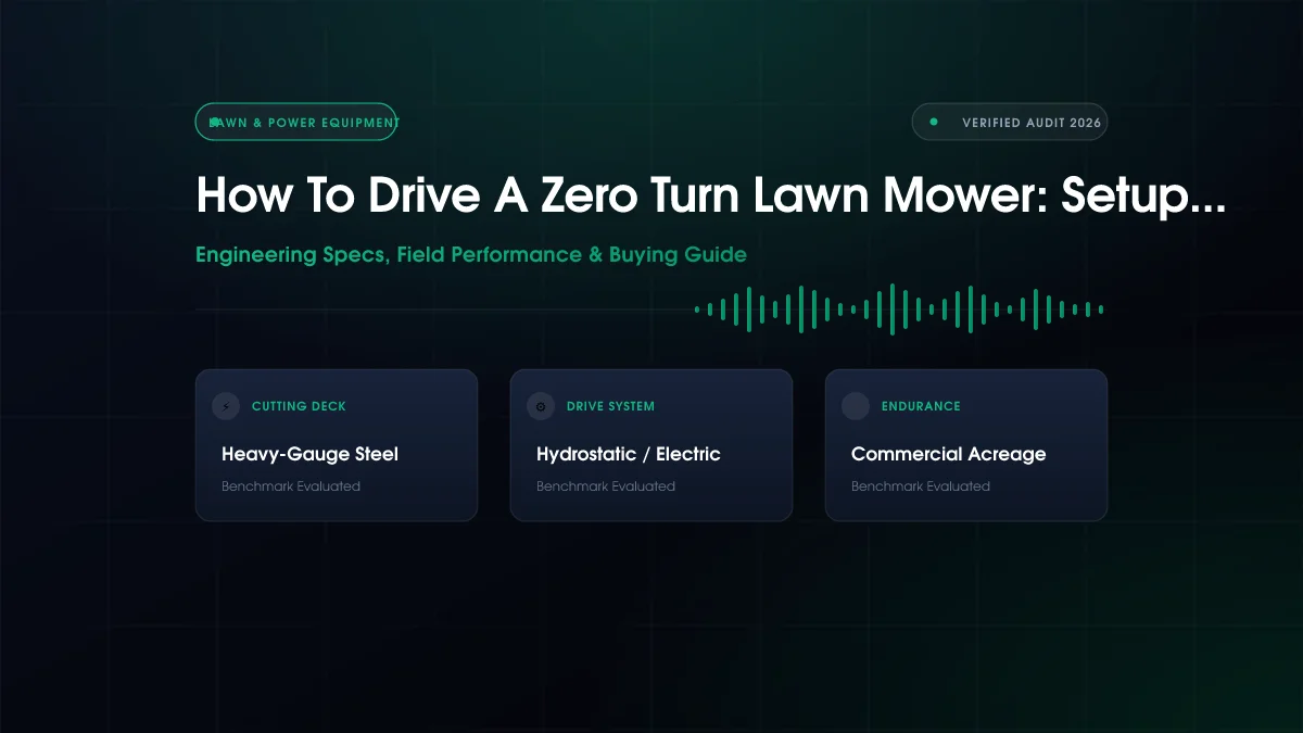 How To Drive A Zero Turn Lawn Mower: Setup Guide (2026)
