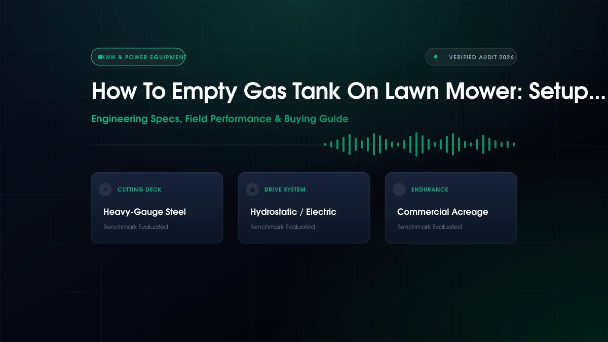 How To Empty Gas Tank On Lawn Mower: Setup Guide (2026)