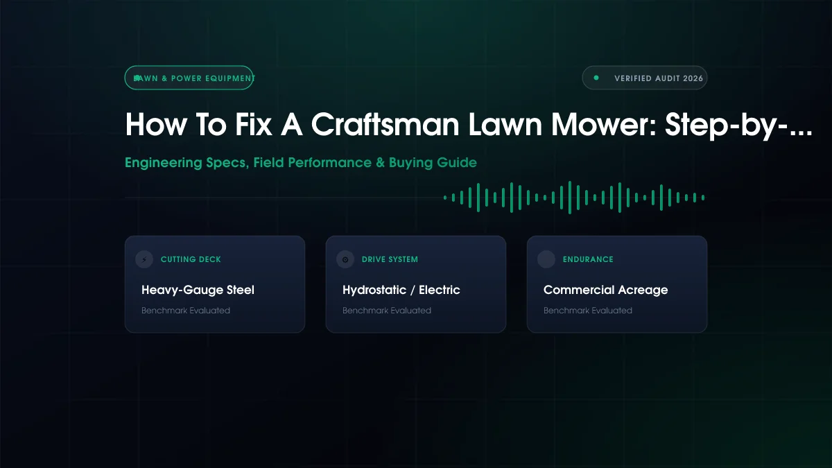 How To Fix A Craftsman Lawn Mower: Step-by-Step Fix (2026)
