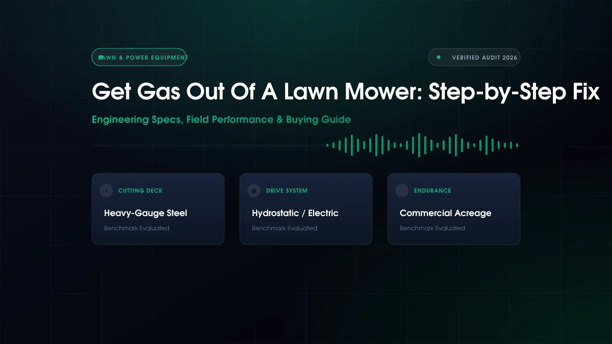 Get Gas Out Of A Lawn Mower: Step-by-Step Fix (2026)
