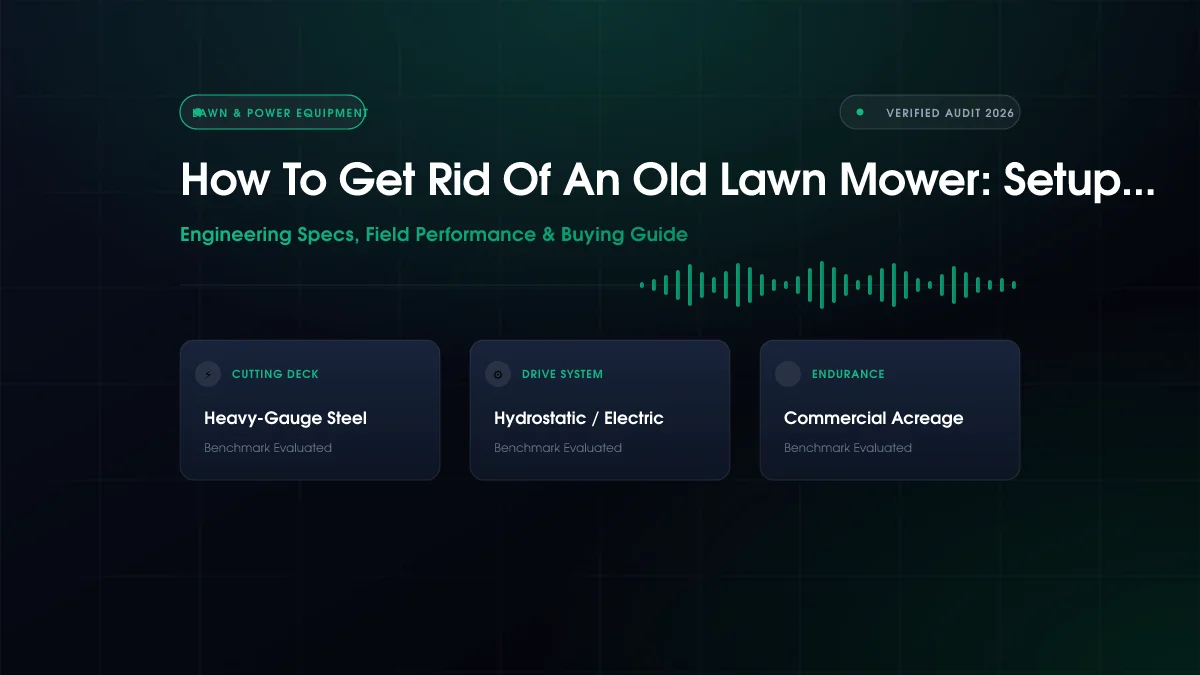 How To Get Rid Of An Old Lawn Mower: Setup Guide (2026)