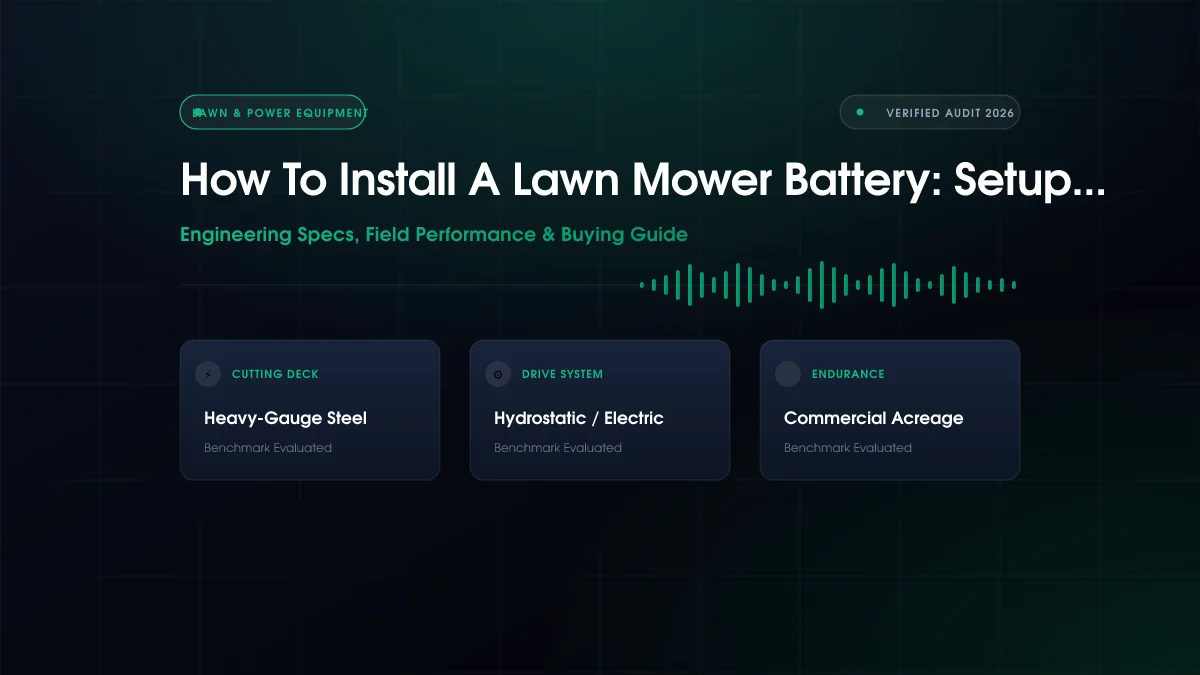 How to Install Lawn Mower Battery