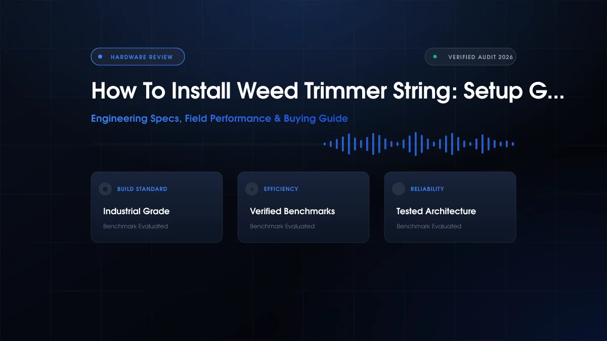 How To Install Weed Trimmer String: Setup Guide (2026)