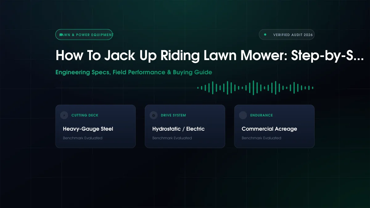 How to Jack Up Riding Lawn Mower