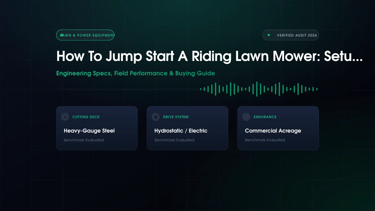 How To Jump Start A Riding Lawn Mower: Setup Guide (2026)