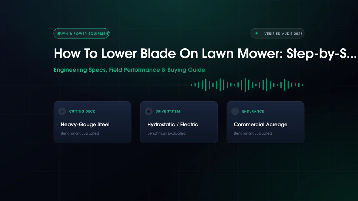 How To Lower Blade On Lawn Mower: Step-by-Step Fix (2026)