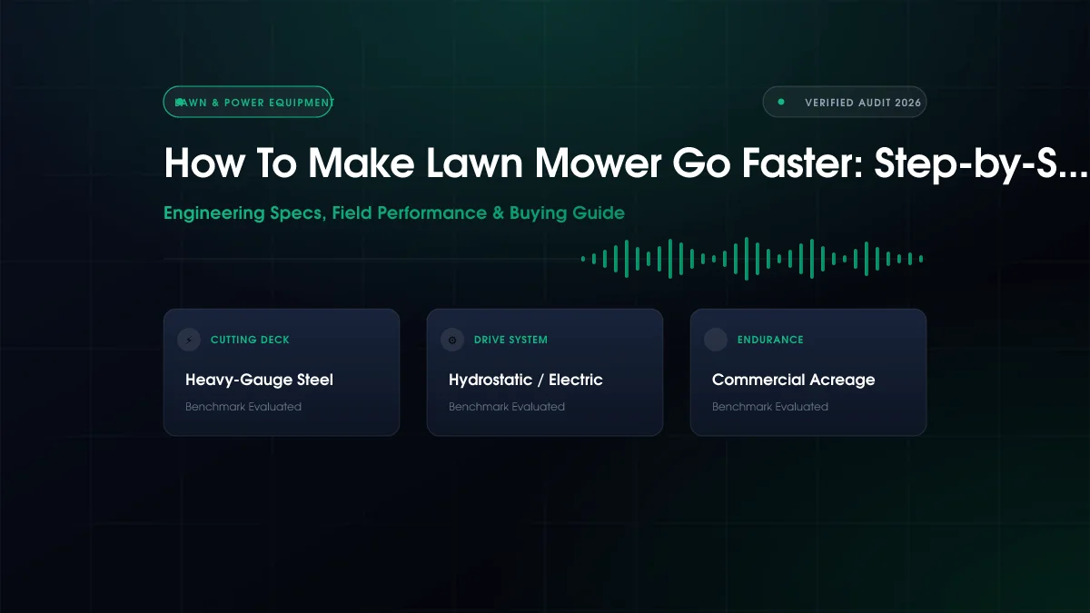 How To Make Lawn Mower Go Faster: Step-by-Step Fix (2026)