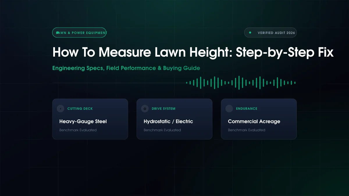 How To Measure Lawn Height: Step-by-Step Fix (2026)