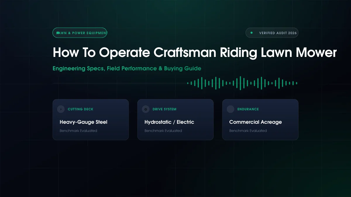 How to Operate Craftsman Riding Lawn Mower