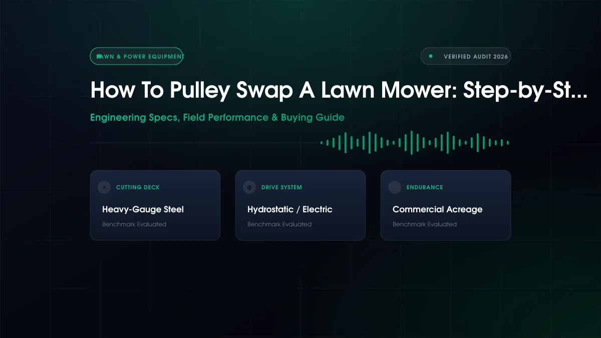 How To Pulley Swap A Lawn Mower: Step-by-Step Fix (2026)