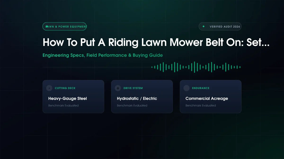 How To Put A Riding Lawn Mower Belt On: Setup Guide (2026)