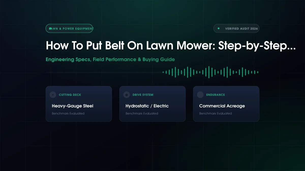 How To Put Belt On Lawn Mower: Step-by-Step Fix (2026)