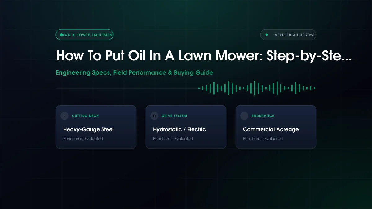 How To Put Oil In A Lawn Mower: Step-by-Step Fix (2026)